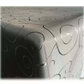   Fata de masa cu ornament Jemidi, 130 x 340 cm, Gri, Poliester, 55264.22.18