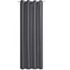 Draperie opaca Stella cu inele Jemidi, 140 x 245 cm, Gri, Poliester, 55283.19.01