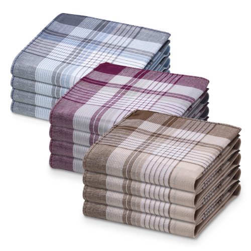 Set 12 Batiste de panza Jemidi, 40 x 40 cm, Multicolor, Bumbac, 55059.11