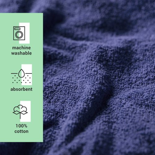 Halat de baie pentru copii Homelevel, 140, Albastru, Bumbac organic, 54864.17.38