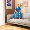 Poncho de baie pentru copii Homelevel, 4-7 ani, Multicolor, Bumbac organic, 54931.04.02