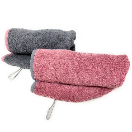 Turban de par pentru copii Homelevel, 64 x 22, Gri, Bumbac organic, 54882.22.01