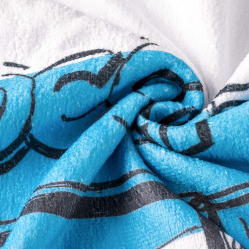 Poncho de baie pentru copii Homelevel, 4-7 ani, Multicolor, Bumbac organic, 54931.32.02