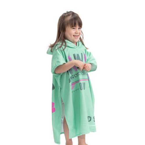 Poncho de baie pentru copii Homelevel, 8-11 ani, Multicolor, Bumbac organic, 54931.71.01