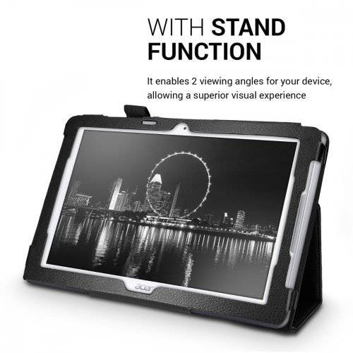 Husa pentru Acer Iconia One 10 B3-A30, Piele ecologica, Negru, 39211.01