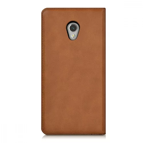 Husa pentru ZTE Blade V7, Piele ecologica, Maro, 38684.83