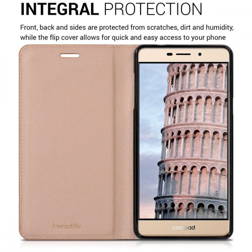 Husa pentru Coolpad Modena 2, Piele ecologica, Roz, 40293.81