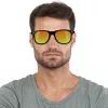 Ochelari de soare unisex Navaris, UV400, Bambus, Galben, 40731.01.06
