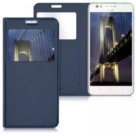   Husa pentru HTC Desire 10 Lifestyle, Piele ecologica, Albastru, 39779.17