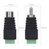 Set 5 Adaptoare audio/video cu RCA mama si tata, Kwmobile, Negru/Verde, Plastic, 42949