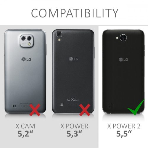 Husa pentru LG X Power 2, Piele ecologica, Negru, 43091.01