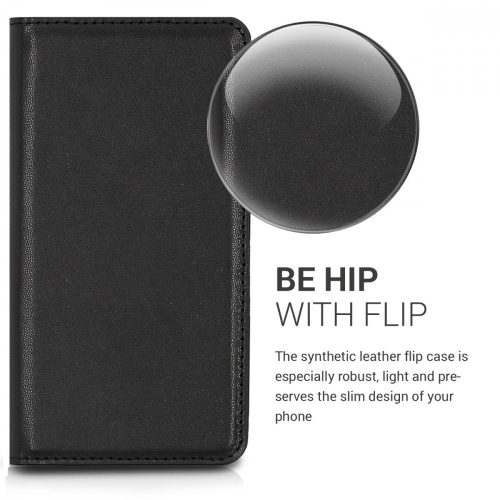 Husa pentru Blackview A7 Pro, Piele ecologica, Negru, 43717.01