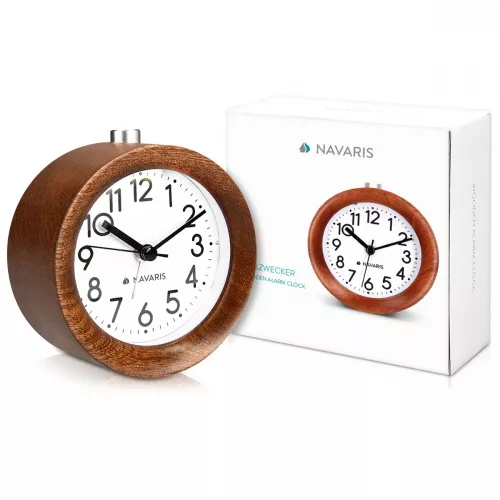 Ceas cu alarma analogic din lemn Snooze Retro, 43907