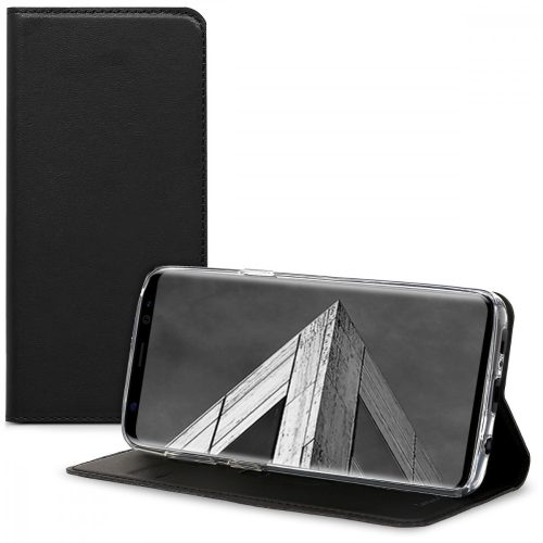 Husa pentru Samsung Galaxy S9, Piele ecologica, Negru, 44090.01