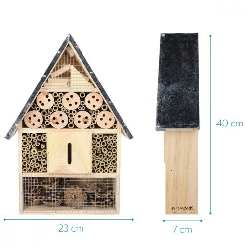 Hotel de insecte din lemn, XL, 40cm, 44340