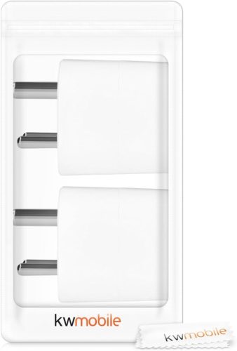 Set 2 Adaptoare de calatorie tip D pentru India, Kwmobile, Alb, Plastic, 45147.02