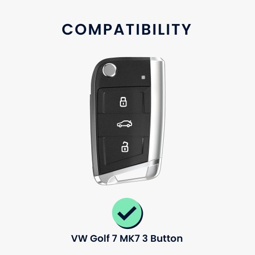 Husa Cheie Auto pentru VW - 3 Butoane, Silicon, Negru, 42888.09