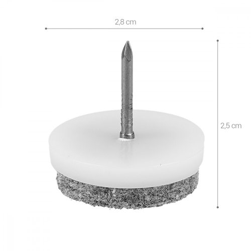 Set 20 Planoare din pasla cu cuie, 28 mm, 45905.3.02