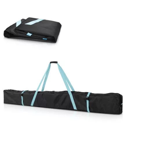 Husa schiuri Navaris, 170x15x30 cm, 1680D, fermoar dublu, curele captusite, negru, poliester