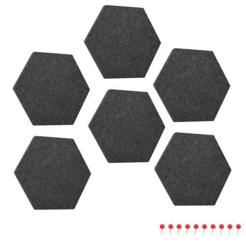 Set 6 Panouri pluta hexagonal Navaris, 15 x 17 cm, 10 pini, 46230.02