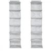 Set 2 Organizator imbracaminte suspendat, 6 rafturi, 30 x 30 x 126 cm, 46267.22