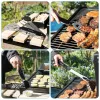 Set de ustensile pentru gratar din otel inoxidabil Navaris, 5 instrumente, 46478.01