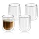 Set 4 pahare Navaris cu perete dublu, 450 ml, izolate termic, sticla borosilicata, 47547.01.3