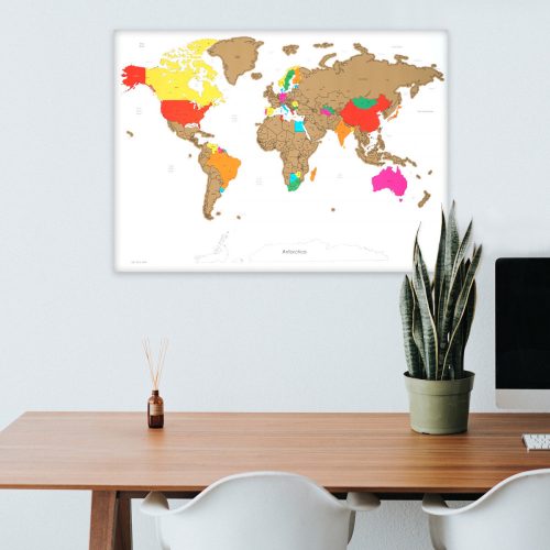 Harta lumii razuibila pentru destinatii calatorie, 82 x 59 cm, 47795.02