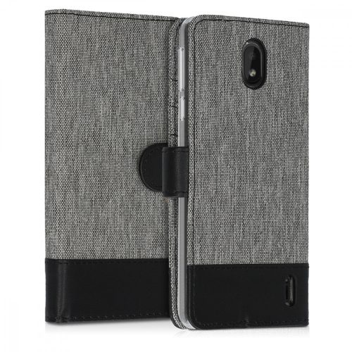 Husa pentru Nokia 1 Plus, Textil, Gri, 48021.01
