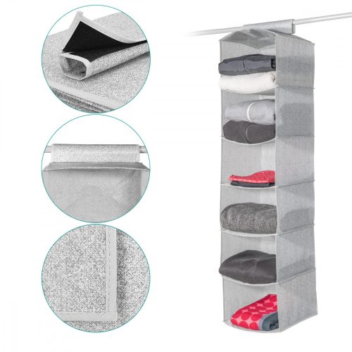 Organizator imbracaminte suspendat, 5 rafturi, 30 x 30 x 126 cm, 46267.22.1
