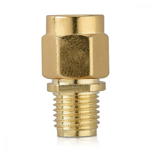 Set 4 Adaptori coaxiali SMA tata la SMA mama, Kwmobile, Auriu, Metal, 48523.01