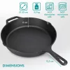 Tigaie din fonta Navaris - 30 cm - negru, 48585.01