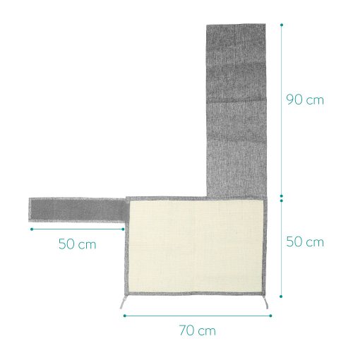 Protectie impotriva zgarieturilor pentru Pisici, 50x70 cm, Sisal, Multicolor, 47363.02.25