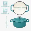 Set 4 Mini Oale din fontă Navaris, 10.5 cm, 290 ml, pentru cuptor și plită, 49079.04.01