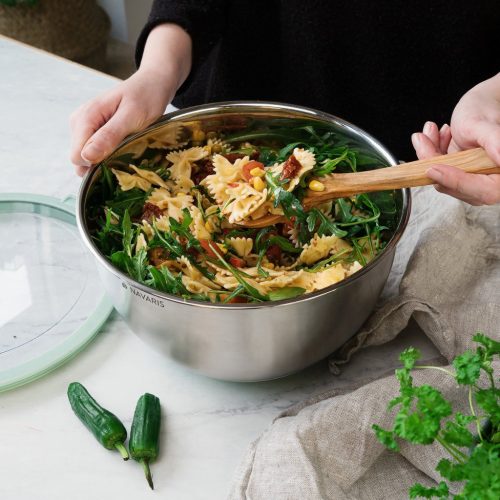 Set 3 boluri din inox cu capac, Navaris, argintiu, 3 dimensiuni, 16 cm, 20 cm, 24 cm, 49210.03.50