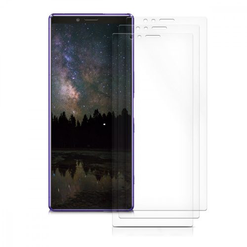 Set 3 folii de protectie pentru Sony Xperia 1, Kwmobile, Fata, Transparent, 49402.1