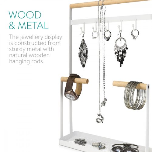 Suport pentru bijuterii din metal si lemn, 50574.02