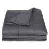 Patura grea Navaris, 135x200 cm, 8.8 kg, cu perle de sticla, gri, sticla/poliester/bumbac