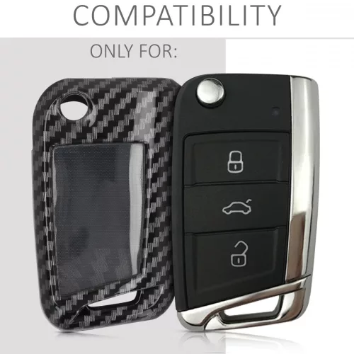 Husa Cheie Auto pentru VW - 3 Butoane, Plastic, Negru, 51038.01