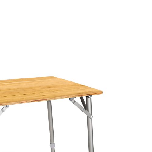Masa de camping pliabila din bambus Navaris, 65 x 50 cm, Reglabila, Bambus, 51166.2