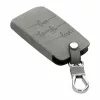 Husa Cheie Auto pentru Renault / Dacia - 4 Butoane - Keyless Go, Piele nabuc, Gri, 48565.09