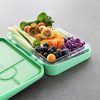 Cutie alimentara Navaris Bento Box, 4-6 compartimente, verde, plastic, 49877.01.07