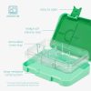 Cutie alimentara Navaris Bento Box, 4-6 compartimente, verde, plastic, 49877.01.07