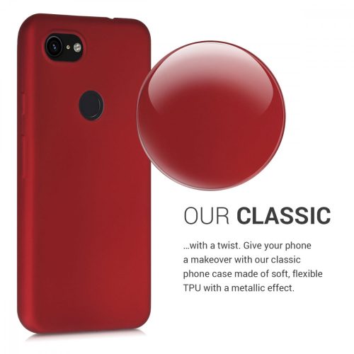 Husa pentru Google Pixel 3a, Silicon, Rosu, 52339.36