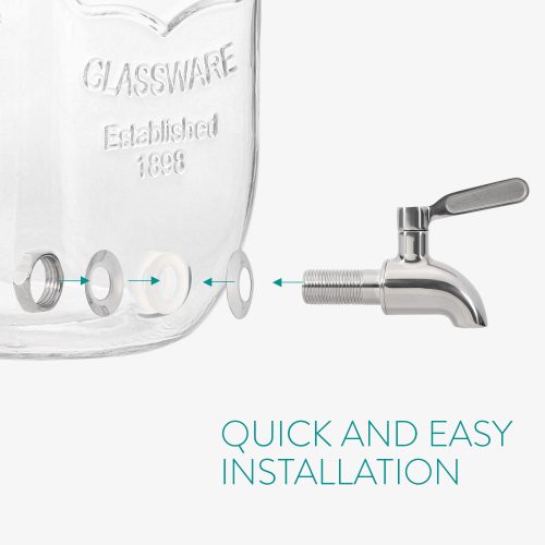 Dozator de bauturi cu infuzor de fructe si insertie de gheata Navaris, 4 l, 52425.01