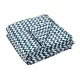 Patura grea Navaris, 135x200 cm, 8.8 kg, model zig-zag, pentru somn profund, gri, poliester/bumbac