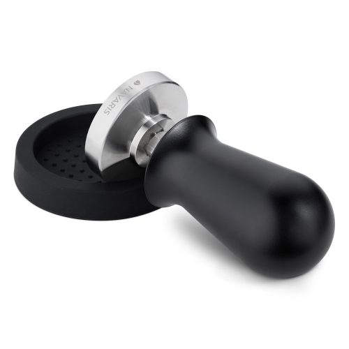 Tamper din otel inoxidabil si maner din aluminiu Navaris, 51 mm, Covoras, 51802.02.29