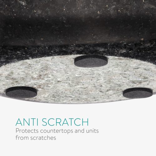 Mojar din granit Navaris, diametru 12 cm, pentru condimente si ierburi, gri, granit