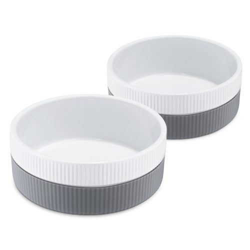 Set 2 Boluri pentru pisici si caini Navaris, Anti-aluneacare, Gri, 53411.22