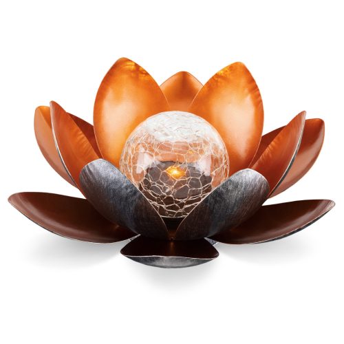 Lampa solara Navaris LED Lotus, 27x11,5 cm, senzor auto, 1700K, IP44, 51101.04.01
